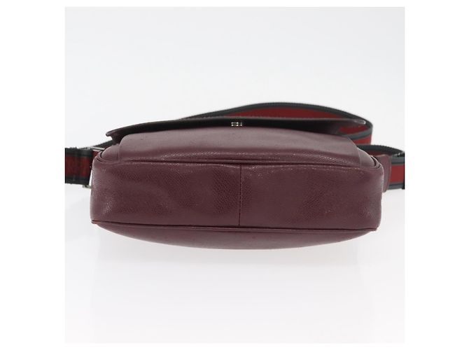Borsa a Spalla Salvatore Ferragamo in Pelle Bordeaux Argento Auth BA12518 Bordò - vista 9