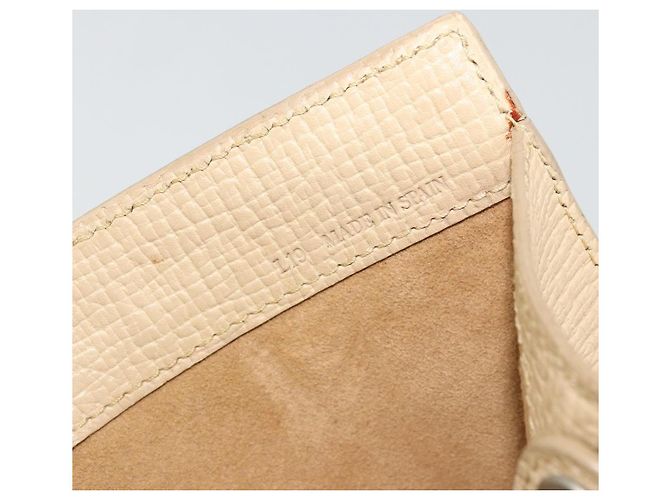 LOEWE Handtasche aus Leder Elfenbein Silber Auth ep14525 Roh - Ansicht 12