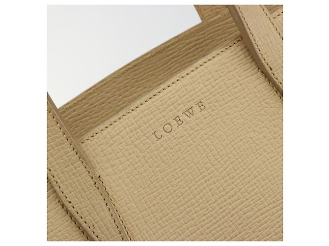 LOEWE Handtasche aus Leder Elfenbein Silber Auth ep14525 Roh - Ansicht 17