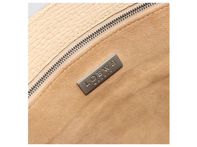 LOEWE Handtasche aus Leder Elfenbein Silber Auth ep14525 Roh - Ansicht 18