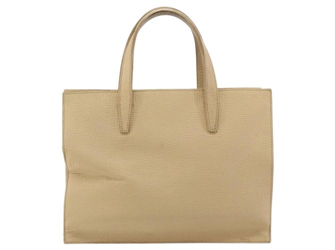 LOEWE Handtasche aus Leder Elfenbein Silber Auth ep14525 Roh - Ansicht 2