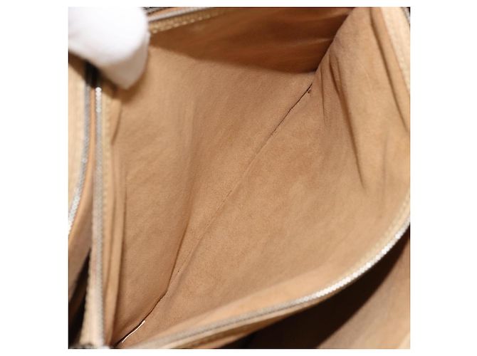 LOEWE Handtasche aus Leder Elfenbein Silber Auth ep14525 Roh - Ansicht 23
