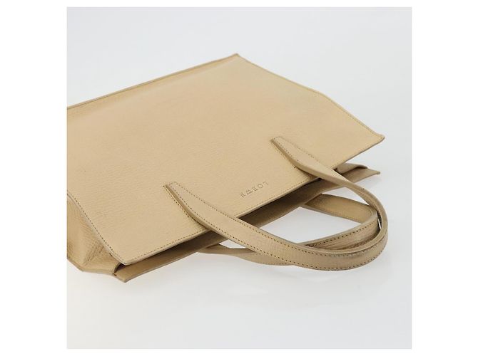 LOEWE Handtasche aus Leder Elfenbein Silber Auth ep14525 Roh - Ansicht 6