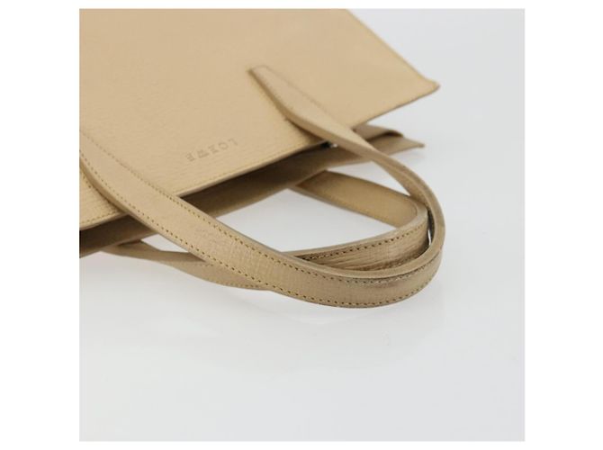 LOEWE Handtasche aus Leder Elfenbein Silber Auth ep14525 Roh - Ansicht 7