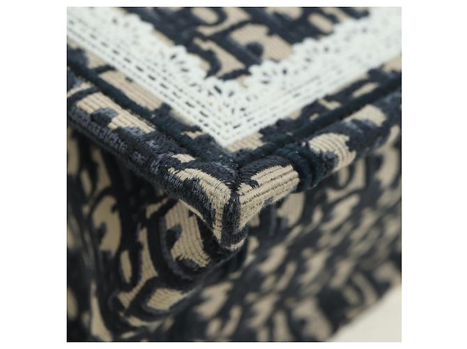 Borsa a mano 2way Christian Dior Trotter Canvas Oblique Book Navy Auth 177334SAM Argento Blu navy - vista 12