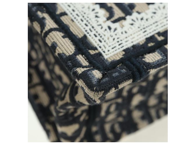 Borsa a mano 2way Christian Dior Trotter Canvas Oblique Book Navy Auth 177334SAM Argento Blu navy - vista 14