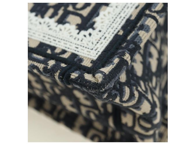 Borsa a mano 2way Christian Dior Trotter Canvas Oblique Book Navy Auth 177334SAM Argento Blu navy - vista 15