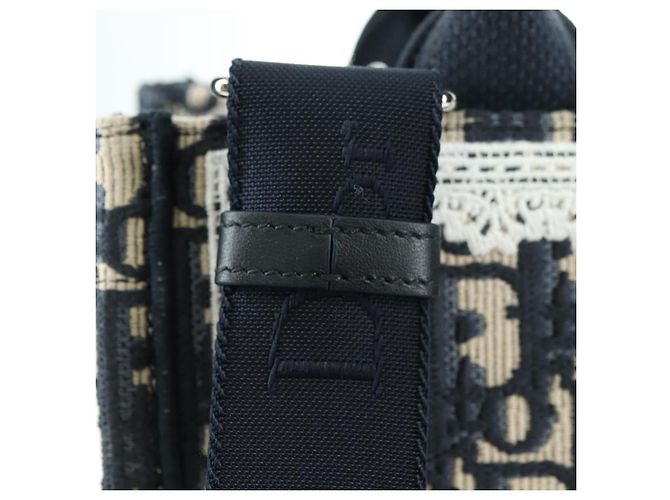 Borsa a mano 2way Christian Dior Trotter Canvas Oblique Book Navy Auth 177334SAM Argento Blu navy - vista 17