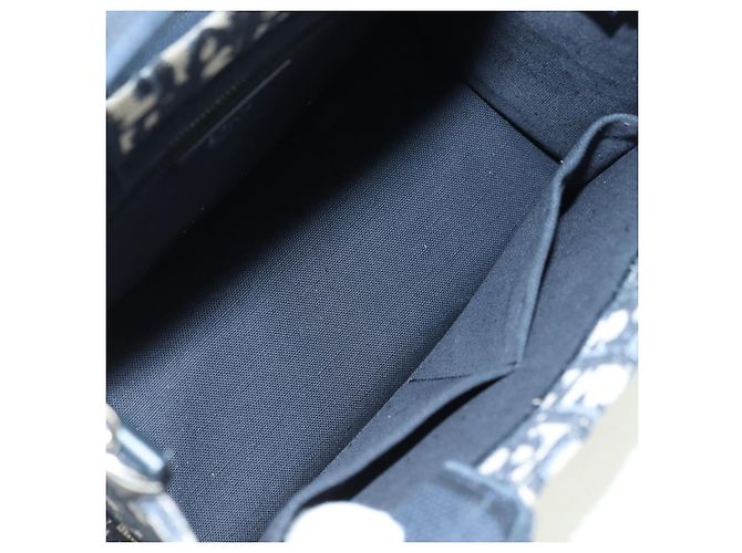 Borsa a mano 2way Christian Dior Trotter Canvas Oblique Book Navy Auth 177334SAM Argento Blu navy - vista 19