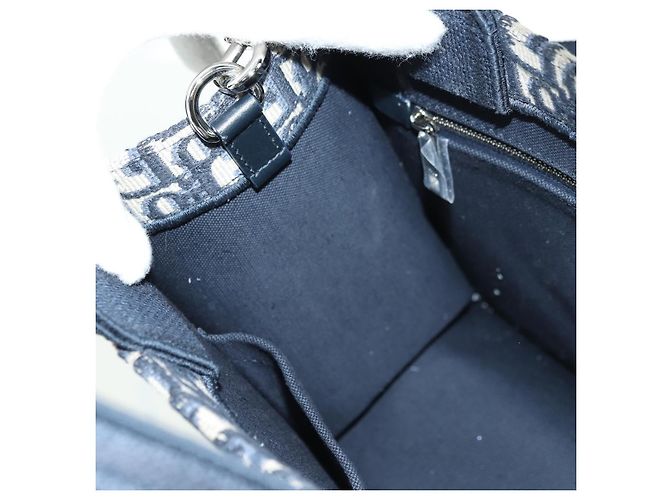 Borsa a mano 2way Christian Dior Trotter Canvas Oblique Book Navy Auth 177334SAM Argento Blu navy - vista 21