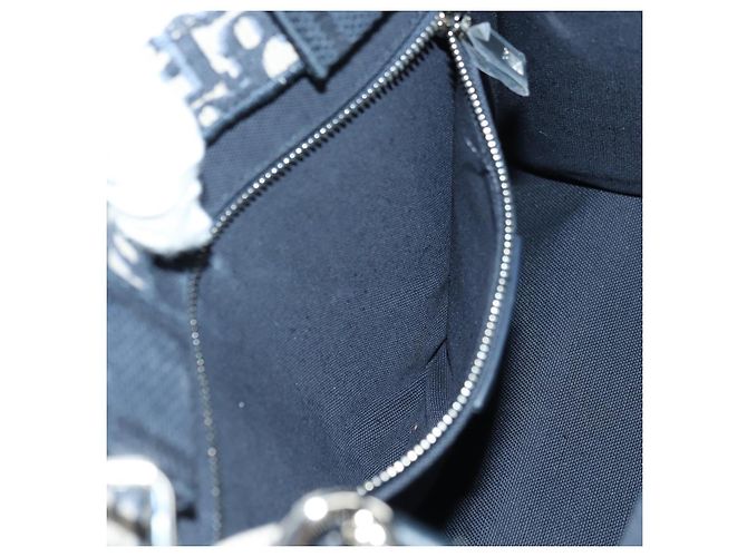 Borsa a mano 2way Christian Dior Trotter Canvas Oblique Book Navy Auth 177334SAM Argento Blu navy - vista 23