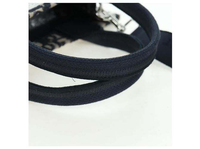 Borsa a mano 2way Christian Dior Trotter Canvas Oblique Book Navy Auth 177334SAM Argento Blu navy - vista 7