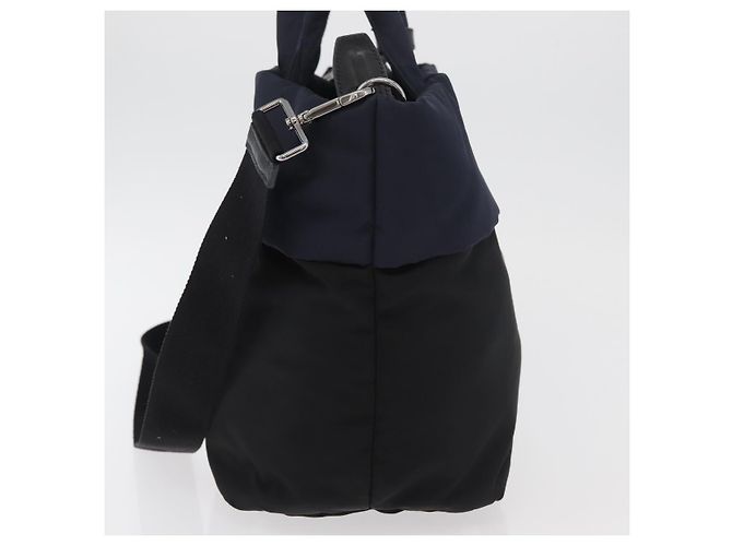Borsa PRADA Nylon 2way Nera Argento Autentica ep14530A Nero - vista 4