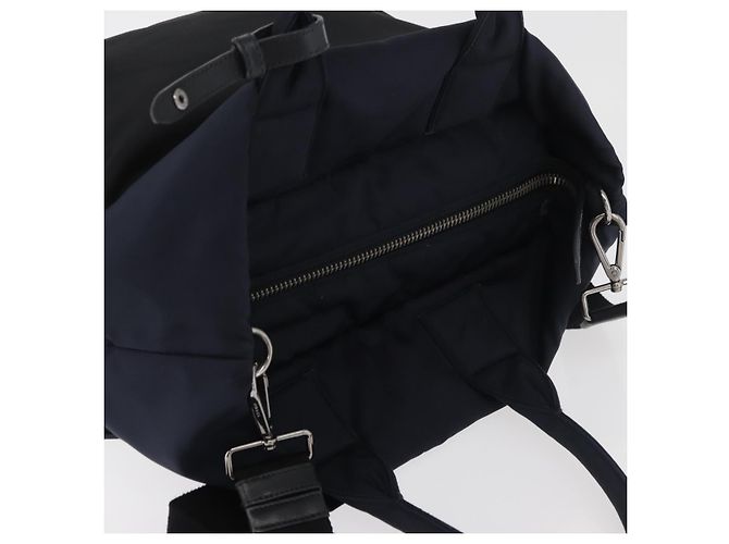 Borsa PRADA Nylon 2way Nera Argento Autentica ep14530A Nero - vista 6