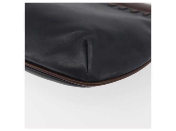 Bolso de Hombro BALLY de Cuero Azul Marino y Oro Auth BA12544 Dorado - vista 11