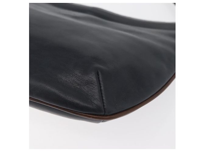Bolso de Hombro BALLY de Cuero Azul Marino y Oro Auth BA12544 Dorado - vista 13