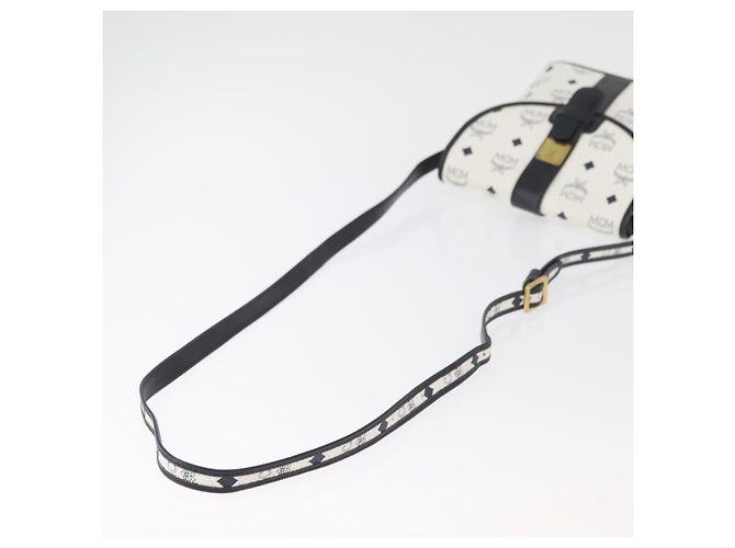 Borsa a Spalla MCM Vicetos Logogram PVC Pelle Oro Bianco Auth 179730 D'oro - vista 7