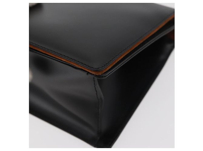 Borsa Salvatore Ferragamo Gancini in pelle nera argento Auth 179993 Nero - vista 11