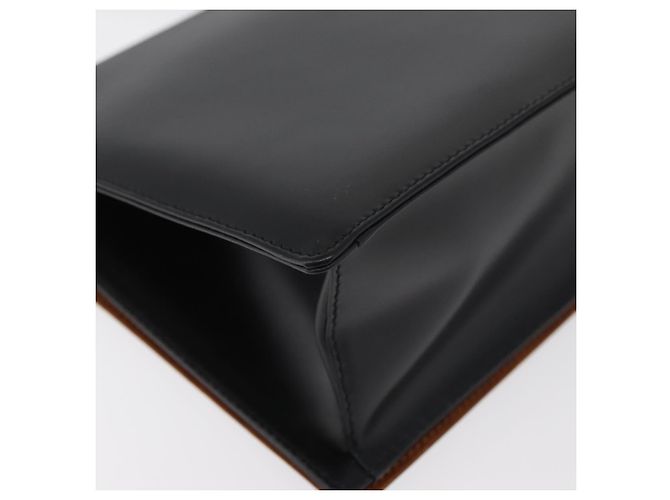 Borsa Salvatore Ferragamo Gancini in pelle nera argento Auth 179993 Nero - vista 12