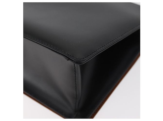 Borsa Salvatore Ferragamo Gancini in pelle nera argento Auth 179993 Nero - vista 13