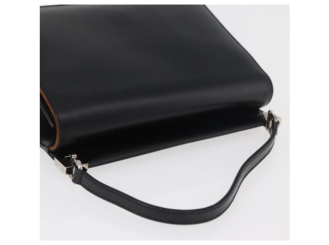 Borsa Salvatore Ferragamo Gancini in pelle nera argento Auth 179993 Nero - vista 6