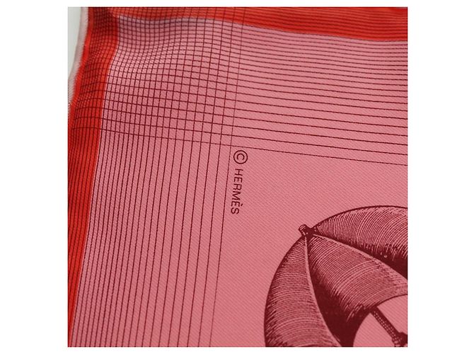 Hermès HERMES Carré 45 Sciarpa "CATALOGUE D'OBJETS" Seta Arancione Autentica am11610M - vista 6
