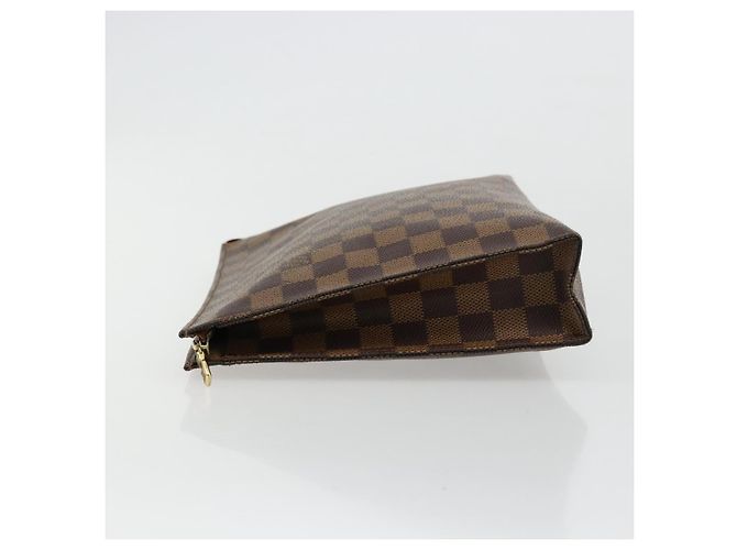 LOUIS VUITTON Damier Ebene Poche Toilette 26 Pouch N47543 LV Auth 179094 - vista 4