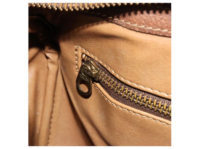 Borsa Boston GUCCI GG Supreme Web Sherry Line PVC Beige Oro Auth 178730 D'oro - vista 18