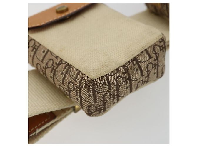 Borsa a tracolla Christian Dior Trotter Canvas Street Chic Beige Oro Auth bs34856A D'oro - vista 11