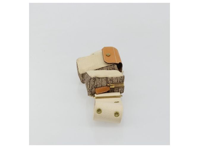 Borsa a tracolla Christian Dior Trotter Canvas Street Chic Beige Oro Auth bs34856A D'oro - vista 4