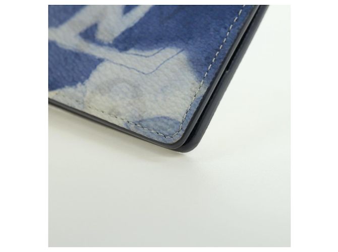 LOUIS VUITTON Portefeuille Multi Ple Watercolor Blue M80458 Auth 178607M Blau - Ansicht 14