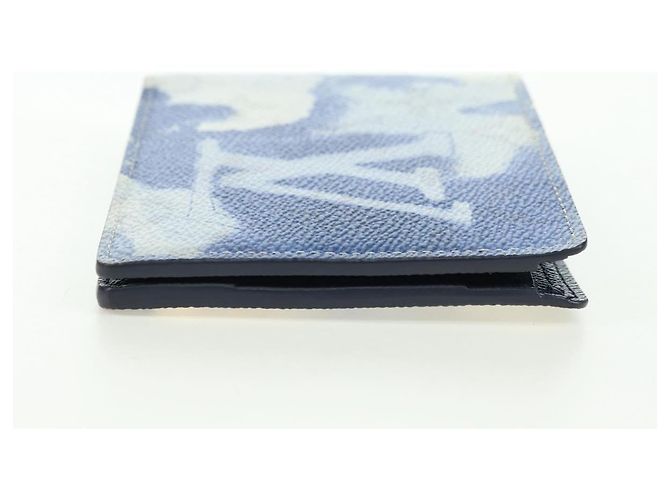 LOUIS VUITTON Portefeuille Multi Ple Watercolor Blue M80458 Auth 178607M Blau - Ansicht 3