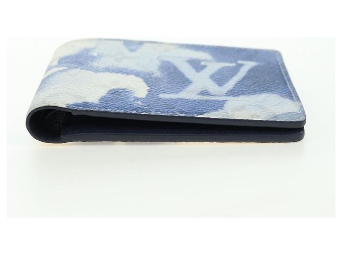 LOUIS VUITTON Portefeuille Multi Ple Watercolor Blue M80458 Auth 178607M Blau - Ansicht 6