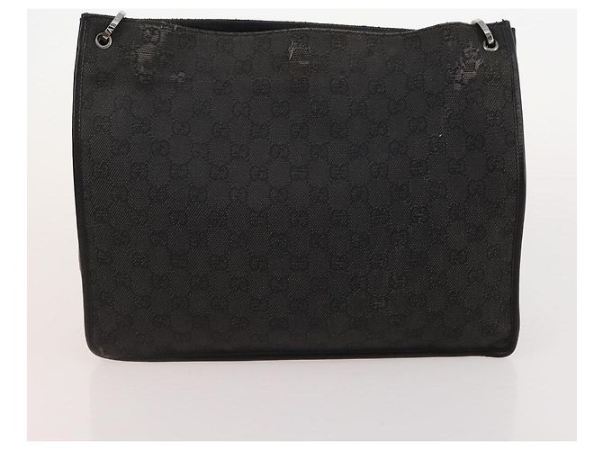 Borsa Tote GUCCI GG Canvas GG Supreme in Pelle e PVC 3 Set Nero Beige Auth bs34896 - vista 18