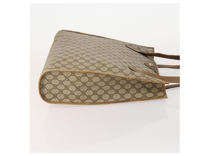Borsa Tote GUCCI GG Canvas GG Supreme in Pelle e PVC 3 Set Nero Beige Auth bs34896 - vista 4