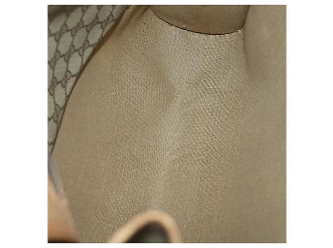 Borsa Tote GUCCI GG Canvas GG Supreme in Pelle e PVC 3 Set Nero Beige Auth bs34896 - vista 8