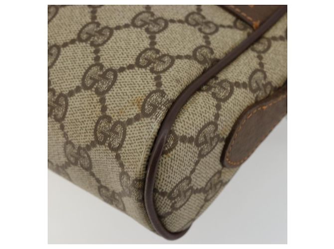 Borsa GUCCI GG Supreme Web Sherry Line PVC Beige Oro 56 02 087 Auth ep14533 D'oro - vista 10