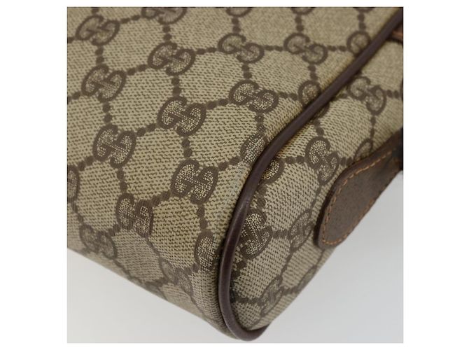 Borsa GUCCI GG Supreme Web Sherry Line PVC Beige Oro 56 02 087 Auth ep14533 D'oro - vista 12
