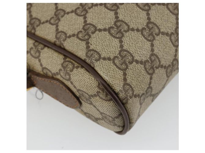 Borsa GUCCI GG Supreme Web Sherry Line PVC Beige Oro 56 02 087 Auth ep14533 D'oro - vista 13
