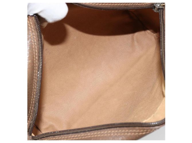 Borsa GUCCI GG Supreme Web Sherry Line PVC Beige Oro 56 02 087 Auth ep14533 D'oro - vista 17