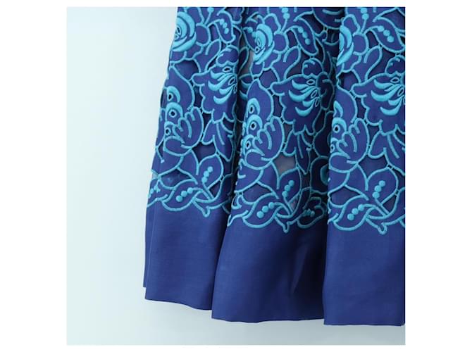Falda PRADA de seda azul Auth 179162A - vista 4