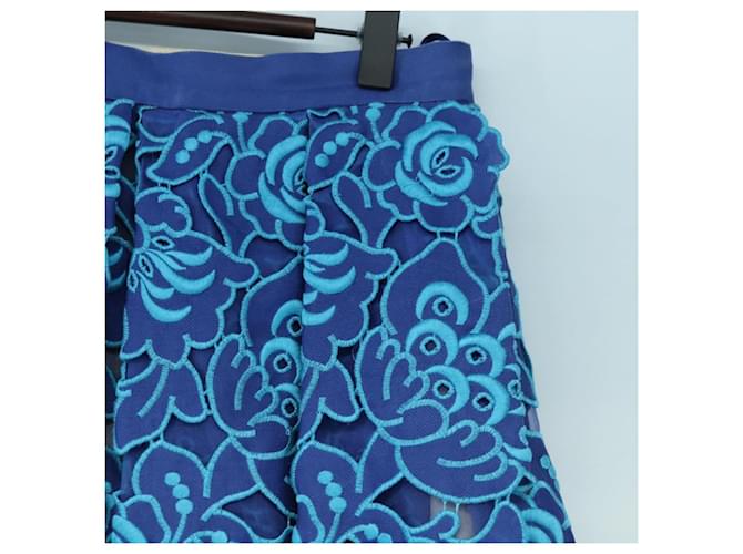 Falda PRADA de seda azul Auth 179162A - vista 8