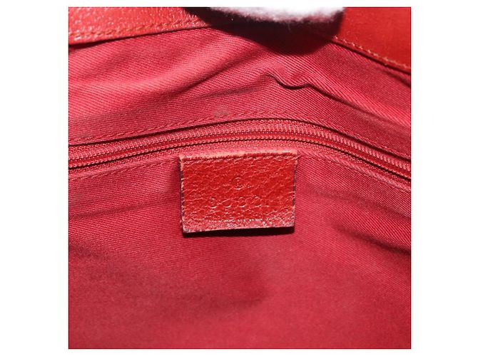 Borsa Tote GUCCI GG Canvas Argento Rosso 113019 Auth 179457 - vista 15