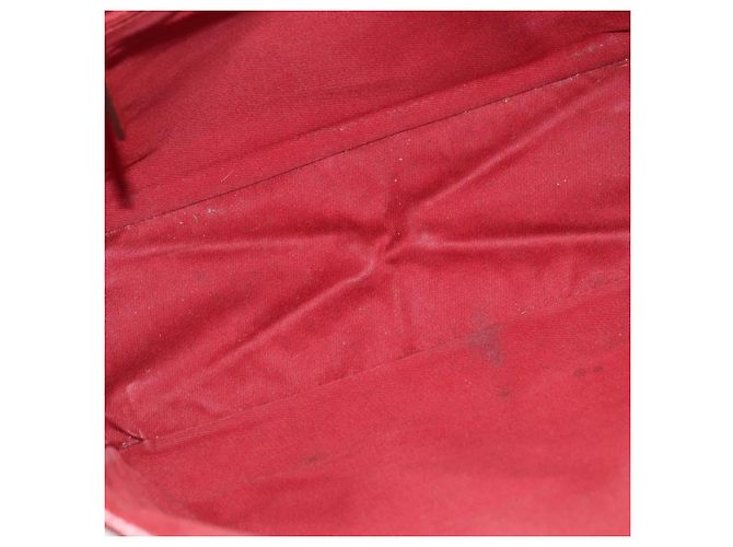 Borsa Tote GUCCI GG Canvas Argento Rosso 113019 Auth 179457 - vista 16