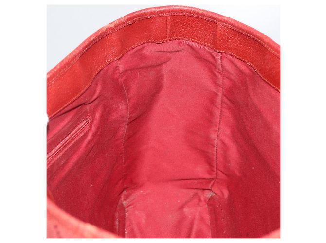 Borsa Tote GUCCI GG Canvas Argento Rosso 113019 Auth 179457 - vista 17