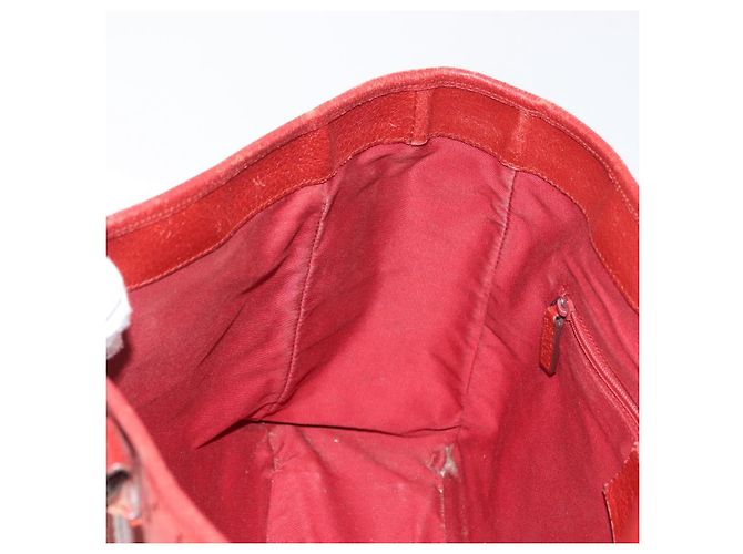 Borsa Tote GUCCI GG Canvas Argento Rosso 113019 Auth 179457 - vista 18