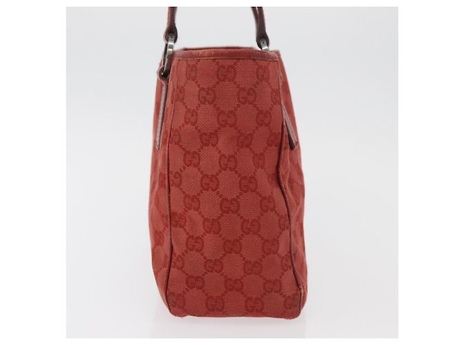 Borsa Tote GUCCI GG Canvas Argento Rosso 113019 Auth 179457 - vista 5
