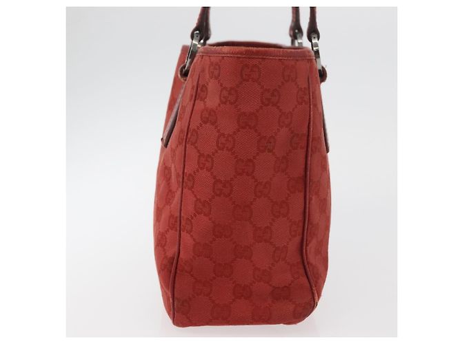 Borsa Tote GUCCI GG Canvas Argento Rosso 113019 Auth 179457 - vista 6