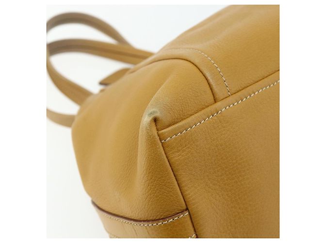 Bolsa Tote PRADA de couro marrom prata Auth 179442A - vista 13