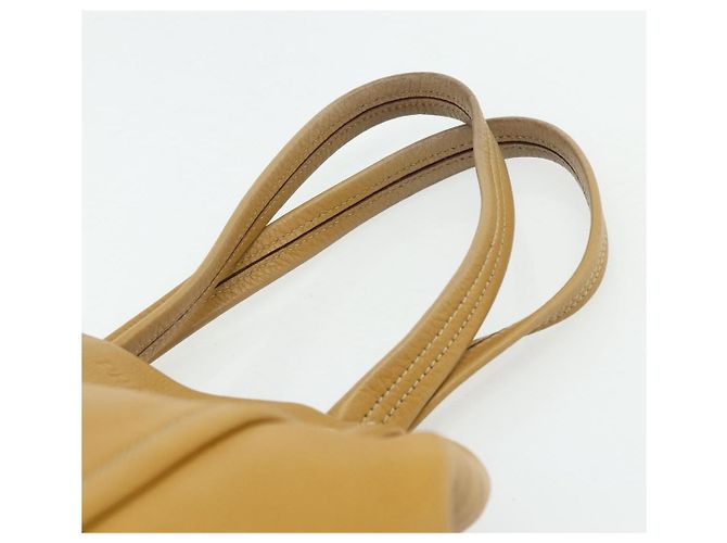 Bolsa Tote PRADA de couro marrom prata Auth 179442A - vista 8